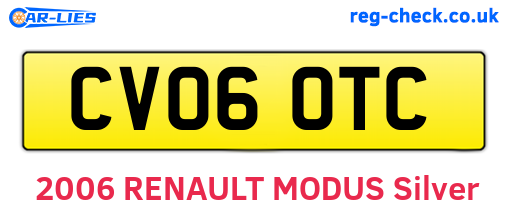 CV06OTC are the vehicle registration plates.