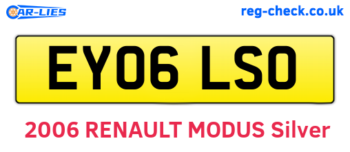 EY06LSO are the vehicle registration plates.