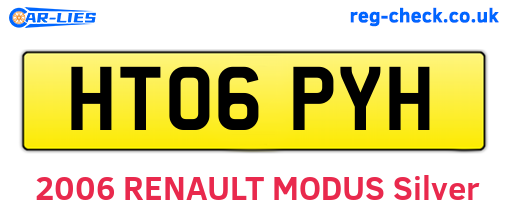 HT06PYH are the vehicle registration plates.