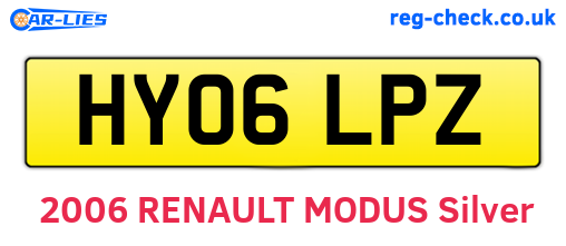 HY06LPZ are the vehicle registration plates.