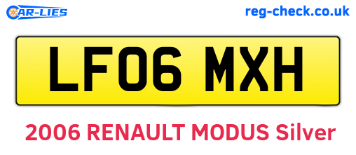 LF06MXH are the vehicle registration plates.