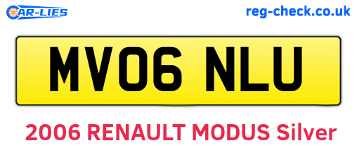 MV06NLU are the vehicle registration plates.