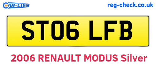 ST06LFB are the vehicle registration plates.