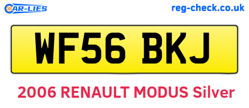 WF56BKJ are the vehicle registration plates.