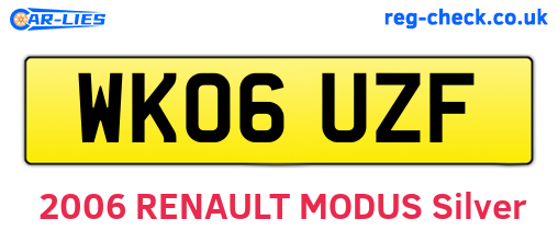 WK06UZF are the vehicle registration plates.