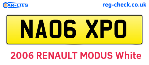 NA06XPO are the vehicle registration plates.