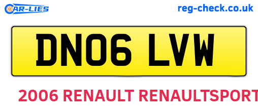 DN06LVW are the vehicle registration plates.