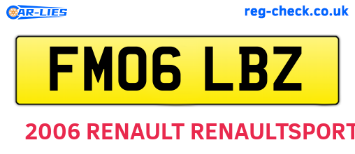 FM06LBZ are the vehicle registration plates.