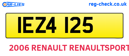 IEZ4125 are the vehicle registration plates.