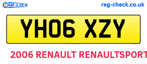 YH06XZY are the vehicle registration plates.