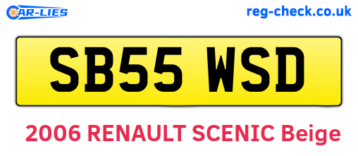 SB55WSD are the vehicle registration plates.