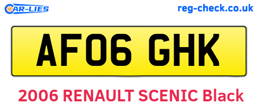 AF06GHK are the vehicle registration plates.