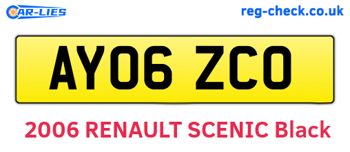AY06ZCO are the vehicle registration plates.