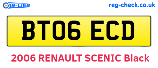 BT06ECD are the vehicle registration plates.