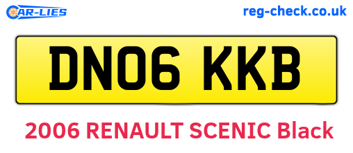 DN06KKB are the vehicle registration plates.