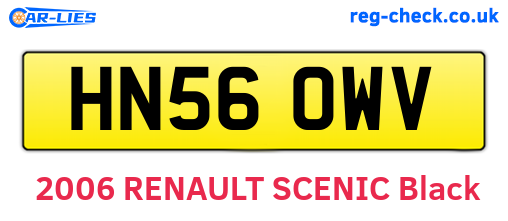 HN56OWV are the vehicle registration plates.