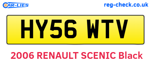 HY56WTV are the vehicle registration plates.