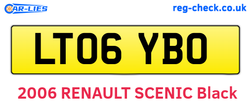 LT06YBO are the vehicle registration plates.
