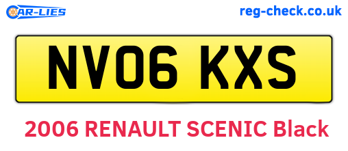 NV06KXS are the vehicle registration plates.