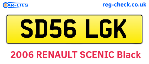SD56LGK are the vehicle registration plates.