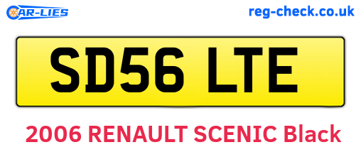 SD56LTE are the vehicle registration plates.