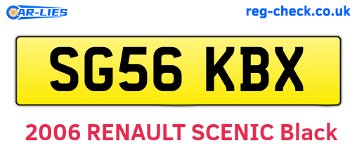 SG56KBX are the vehicle registration plates.