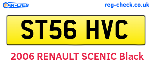 ST56HVC are the vehicle registration plates.
