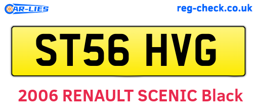 ST56HVG are the vehicle registration plates.