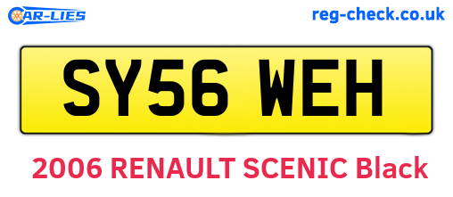 SY56WEH are the vehicle registration plates.