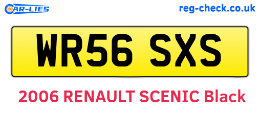 WR56SXS are the vehicle registration plates.