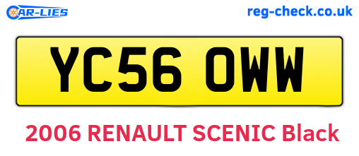 YC56OWW are the vehicle registration plates.