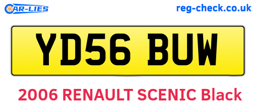 YD56BUW are the vehicle registration plates.