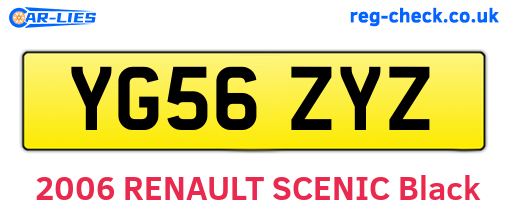 YG56ZYZ are the vehicle registration plates.