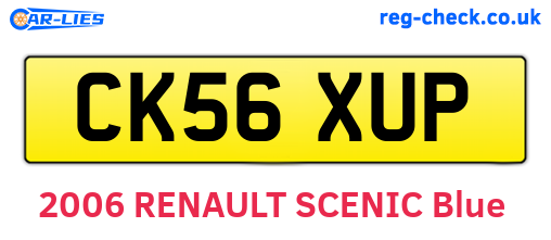 CK56XUP are the vehicle registration plates.
