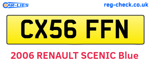 CX56FFN are the vehicle registration plates.