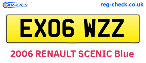 EX06WZZ are the vehicle registration plates.