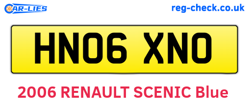 HN06XNO are the vehicle registration plates.