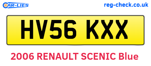 HV56KXX are the vehicle registration plates.