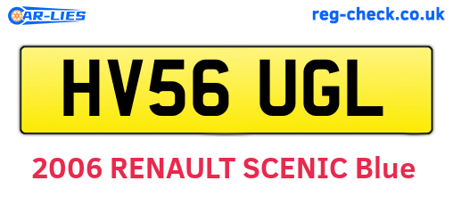 HV56UGL are the vehicle registration plates.