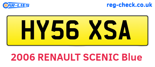 HY56XSA are the vehicle registration plates.