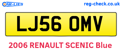 LJ56OMV are the vehicle registration plates.