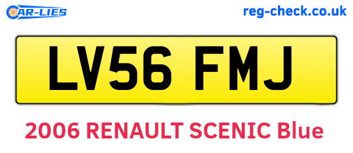 LV56FMJ are the vehicle registration plates.