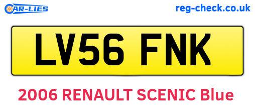 LV56FNK are the vehicle registration plates.