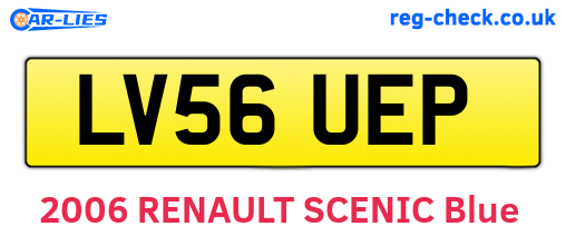 LV56UEP are the vehicle registration plates.