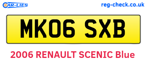 MK06SXB are the vehicle registration plates.
