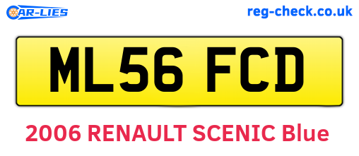 ML56FCD are the vehicle registration plates.