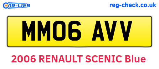 MM06AVV are the vehicle registration plates.