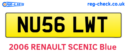 NU56LWT are the vehicle registration plates.