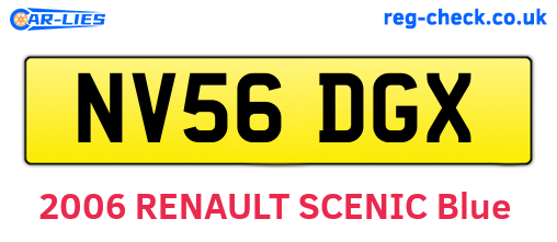 NV56DGX are the vehicle registration plates.