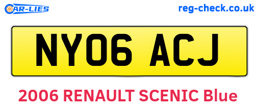 NY06ACJ are the vehicle registration plates.